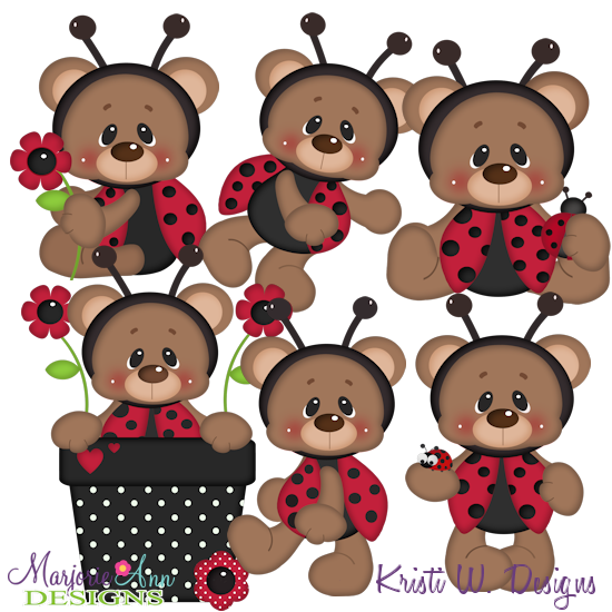 Brownie The Bug Bear SVG Cutting Files Includes Clipart - Click Image to Close